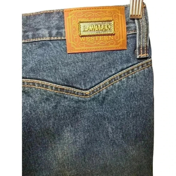 Vintage Lawman Jeans Womens 13 Stonewash Slim Fit Denim Low Rise Western - Picture 6 of 11